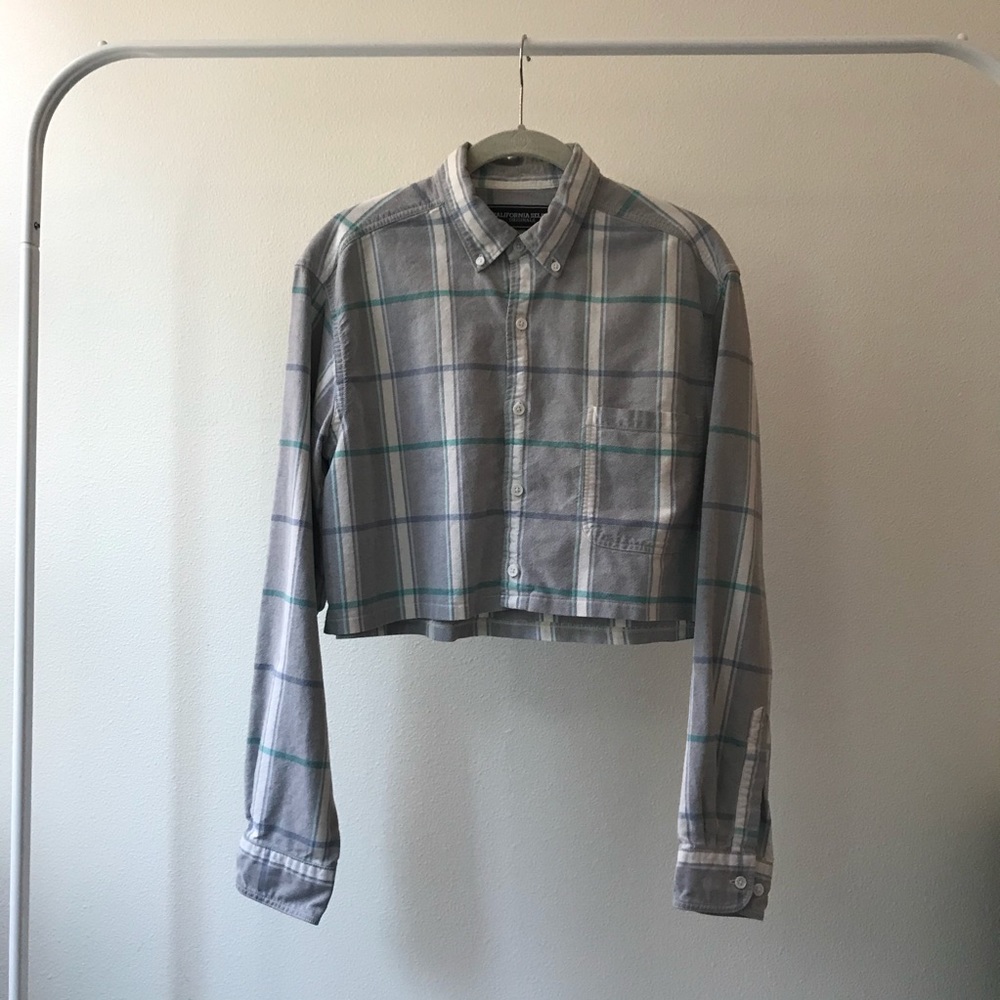 American Apparel Vintage Cropped Flannel Top